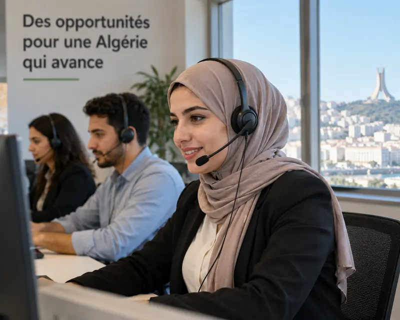Emploi en centre d&rsquo;appels en Alg&eacute;rie : t&eacute;l&eacute;conseiller, support et vente